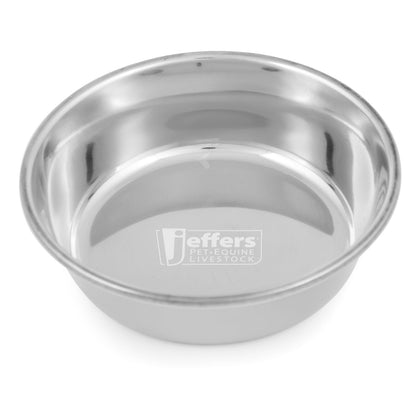 Jeffers Heavy Weight Stainless Steel Pet Bowls – Durable Pet Food & Water Dish, Chew-Resistant, Dishwasher Safe