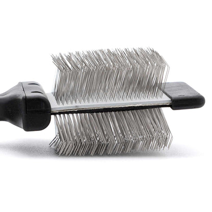 Jeffers Double-Sided Flex Head Pet Grooming Slicker Brush