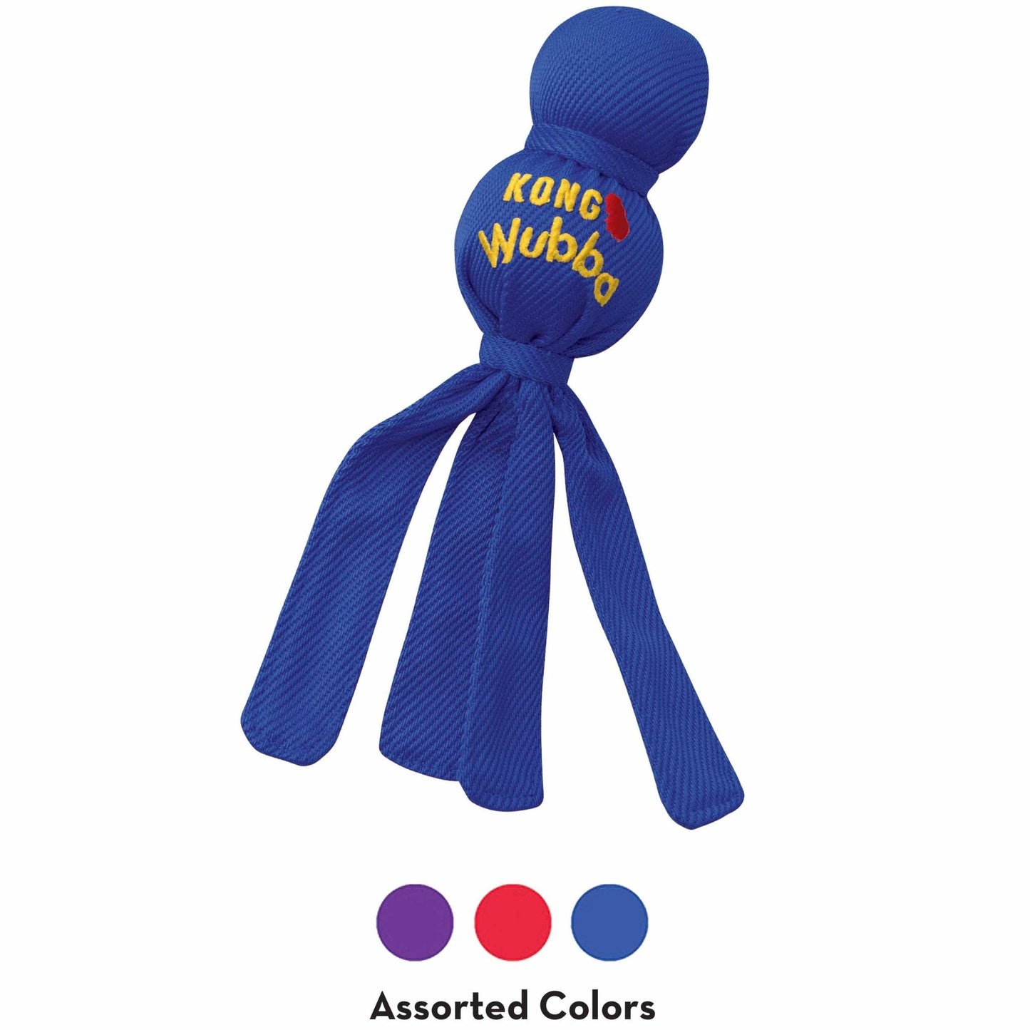 KONG Wubba Dog Toy – Interactive Squeaky Tug & Fetch Toy for Dogs (Assorted Colors, 1 Count)