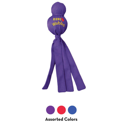 KONG Wubba Dog Toy – Interactive Squeaky Tug & Fetch Toy for Dogs (Assorted Colors, 1 Count)