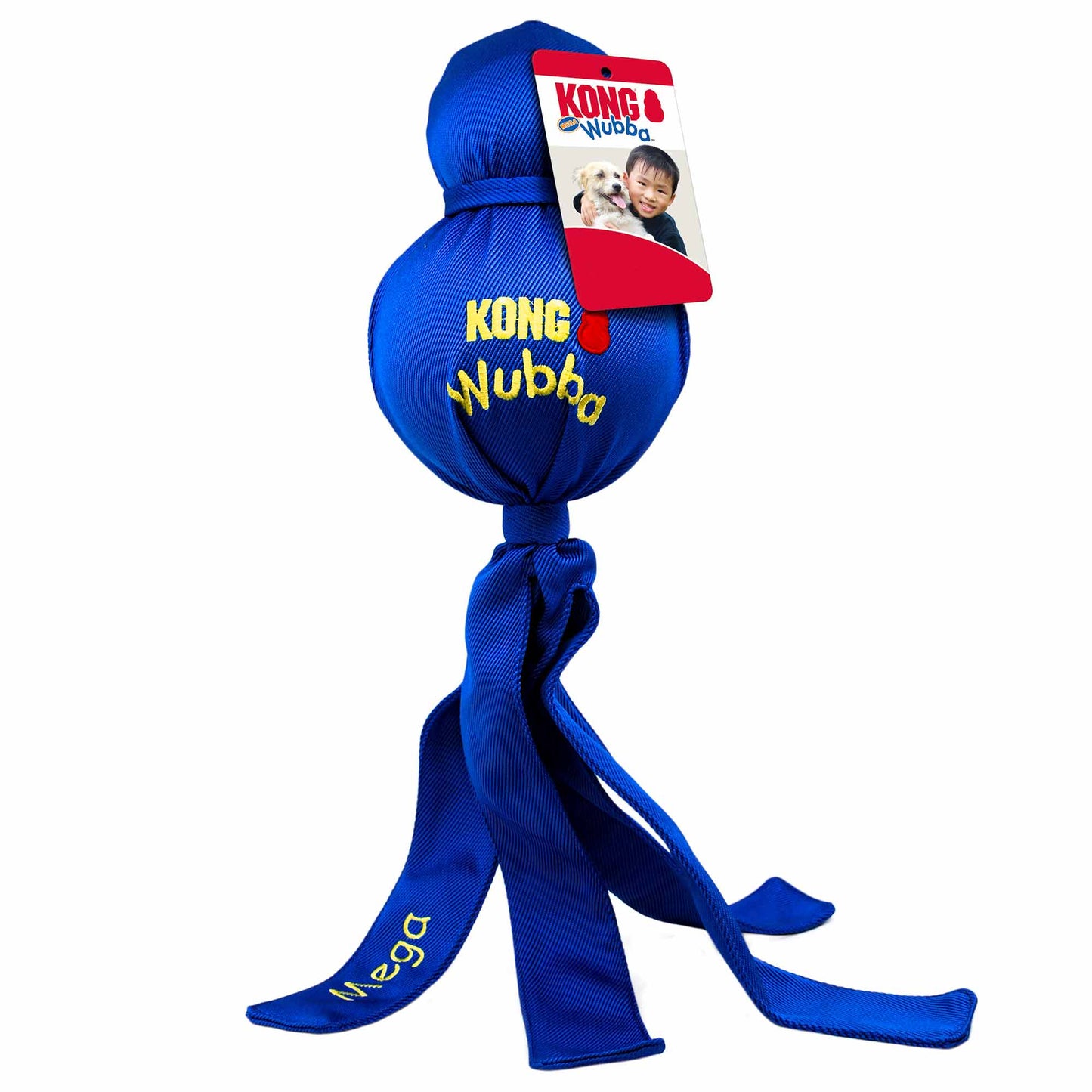 KONG Wubba Dog Toy – Interactive Squeaky Tug & Fetch Toy for Dogs (Assorted Colors, 1 Count)